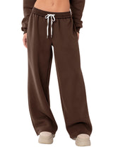LOMON Wide Leg Sweatpants Women Fleece Sweat Pants Fall Spring Clothes 2026 Teen Girl Baggy Jogger Sweatpant with Pockets