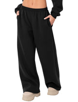 LOMON Wide Leg Sweatpants Women Fleece Sweat Pants Fall Spring Clothes 2026 Teen Girl Baggy Jogger Sweatpant with Pockets