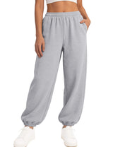 LOMON Sweatpants Women Fleece Joggers Wide Leg Sweat Pants Baggy Gym Sweatpant Winter Spring Drawstring Clothes with Pockets