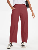 LOMON Wide Leg Barrel Pants for Women 27" Work Dress Casual Golf Loose Fit Crop Ankle Palazzo Slacks with Pockets Spring 2026