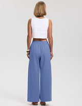 LOMON Cotton Linen Pants Women Wide Leg Palazzo Pants Beach Vacation Outfits Summer 2026 Flowy Clothes Trousers with Pockets