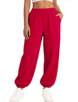 LOMON Sweatpants Women Fleece Joggers Wide Leg Sweat Pants Baggy Gym Sweatpant Winter Spring Drawstring Clothes with Pockets