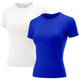LOMON Womens Workout Tops Short Sleeve Raglan Athletic Shirts Yoga Gym Crewneck Quick Dry Tshirts
