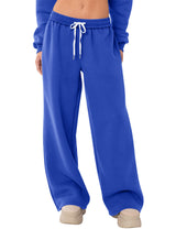LOMON Wide Leg Sweatpants Women Fleece Sweat Pants Fall Spring Clothes 2026 Teen Girl Baggy Jogger Sweatpant with Pockets
