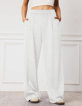 LOMON Womens Wide Leg Pants Travel Casual Lounge High Waist Flowy Palazzo Pants with Pocket Loose Spring Summer Clothing