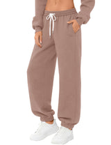 LOMON Sweatpants Women Fleece Joggers Wide Leg Sweat Pants Baggy Gym Sweatpant Winter Spring Drawstring Clothes with Pockets