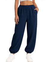 LOMON Sweatpants Women Fleece Joggers Wide Leg Sweat Pants Baggy Gym Sweatpant Winter Spring Drawstring Clothes with Pockets