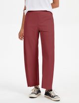 LOMON Wide Leg Barrel Pants for Women 27" Work Dress Casual Golf Loose Fit Crop Ankle Palazzo Slacks with Pockets Spring 2026