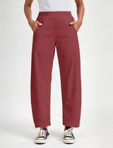 LOMON Wide Leg Barrel Pants for Women 27" Work Dress Casual Golf Loose Fit Crop Ankle Palazzo Slacks with Pockets Spring 2026