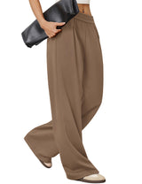 LOMON Womens Wide Leg Pants Travel Casual Lounge High Waist Flowy Palazzo Pants with Pocket Loose Spring Summer Clothing