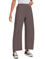LOMON Wide Leg Barrel Pants for Women 27" Work Dress Casual Golf Loose Fit Crop Ankle Palazzo Slacks with Pockets Spring 2026
