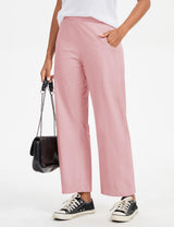 LOMON Wide Leg Barrel Pants for Women 27" Work Dress Casual Golf Loose Fit Crop Ankle Palazzo Slacks with Pockets Spring 2026