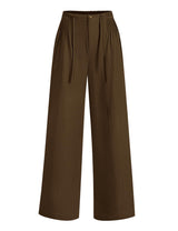 LOMON Womens Linen Pants Summer Wide Leg Cotton Pants Drawstring Elastic Waist Casual Loose Slacks Work Trousers with Pockets