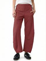 LOMON Wide Leg Barrel Pants for Women 27" Work Dress Casual Golf Loose Fit Crop Ankle Palazzo Slacks with Pockets Spring 2026