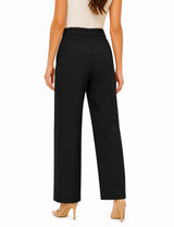 LOMON Women's Wide Leg Dress Pants High Waist Work Slacks with Pockets