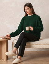 Lomom Womens Cotton Sweater Long Sleeve Mock Neck Fall Winter Tops