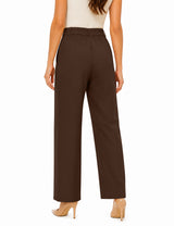 LOMON Women's Wide Leg Dress Pants High Waist Work Slacks with Pockets