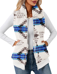 Blue White Print