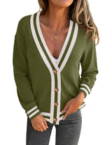 LOMON Women's Button Down Cardigan Sweaters Fall Long Sleeve Open Front Soft Cardigan Casual Loose Knit Coat Outerwear