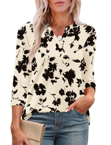 LOMON Womens 3/4 Length Sleeve Tops V Neck Business Casual Blouses Summer Tees Shirts 2026
