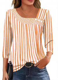 2-orange-white Stripes