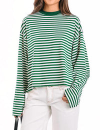 Green White Striped