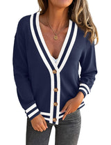 LOMON Women's Button Down Cardigan Sweaters Fall Long Sleeve Open Front Soft Cardigan Casual Loose Knit Coat Outerwear