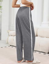 LOMON Womens Tear Away Pants Sides Full Open Sweatpants Double Slider Zip Off Post Surgery Pant with Pockets