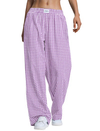 Purple White Plaid