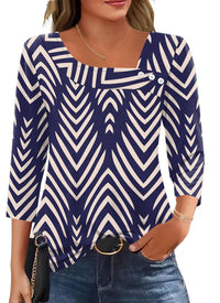3-navy Blue Apricot Floral
