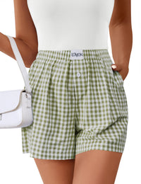 Army Green White Plaid