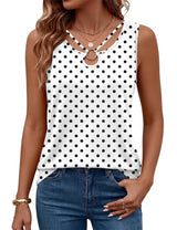 LOMON Womens Summer Tank Tops Sleeveless Shirts V Neck Casual Tee Cut Out Ring Keyhole Tanks Camisole Blouse