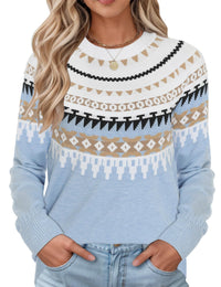 Light Blue Fair Isle
