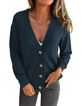 LOMON Women's Button Down Cardigan Sweaters Fall Long Sleeve Open Front Soft Cardigan Casual Loose Knit Coat Outerwear