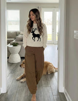 LOMON Wide Leg Barrel Pants for Women 27" Work Dress Casual Golf Loose Fit Crop Ankle Palazzo Slacks with Pockets Spring 2026