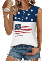 LOMON Tank Top for Women Crew Neck Sleeveless Loose Fit Button Casual Tee Shirts Summer Fashion 2026 Tunic Tops Blouses