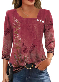 3-retro Red Floral