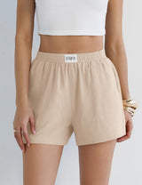 LOMON Linen Shorts for Women Summer Beach Casual Shorts Comfy Lightweight Vacation Cruise Outfits Lounge Pants with Pockets