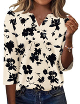LOMON Womens 3/4 Length Sleeve Tops V Neck Business Casual Blouses Summer Tees Shirts 2026