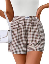 Coffee White Plaid