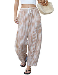 Orange and White Plaid