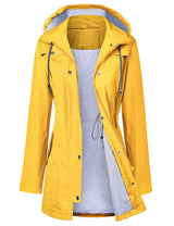 LOMON Raincoat Women Waterproof Long Hooded Trench Coats Lined Windbreaker Travel Jacket S-XXL