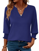 LOMON Women's 2026 Fashion Tops 3/4 Length Sleeve Business Casual Blouses Summer Tees Shirts S-4X