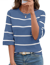 Gray Blue & White Striped