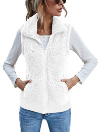 White Fleece Vest