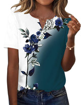 LOMON Womens Short Sleeve V Neck T Shirts Summer Tops Basic Tees Business Casual Blouses Trendy Fashion Clothes