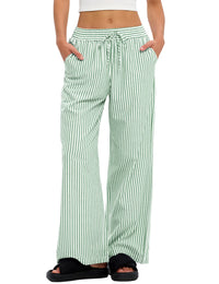 Green White Striped