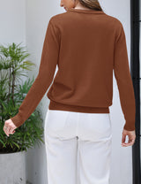 LOMON Women's Sweaters 2026 Fall Long Sleeve Lightweight Pullover Tops