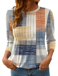 Orange and Blue Plaid