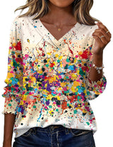 LOMON Blouses for Women Dressy Casual 3/4 Length Sleeve Womens Tops with Buttons Decor